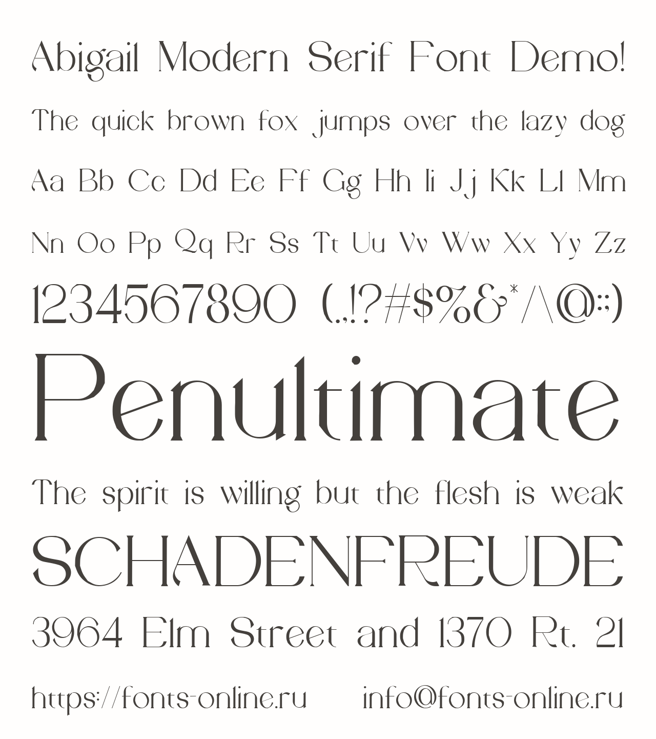 Abigail Modern Serif Font Demo! Free Font Download